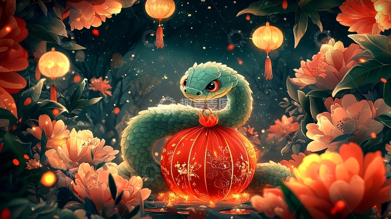 高清大图下载【趣麦麦图】萌系小蛇