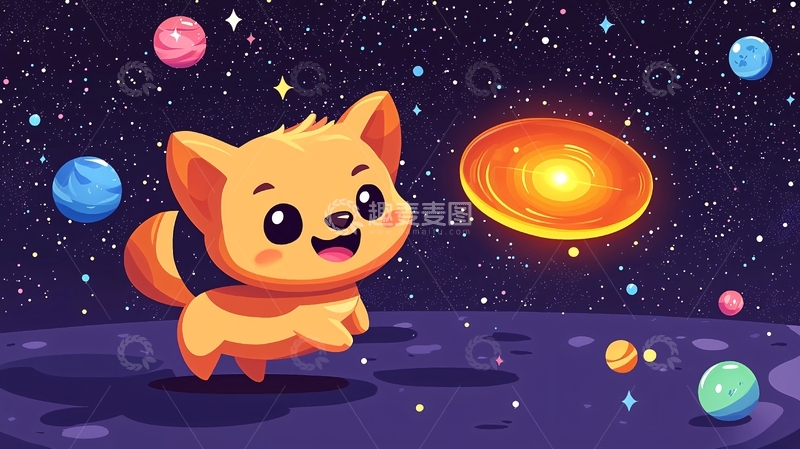 高清大图下载【趣麦麦图】宇宙猫咪