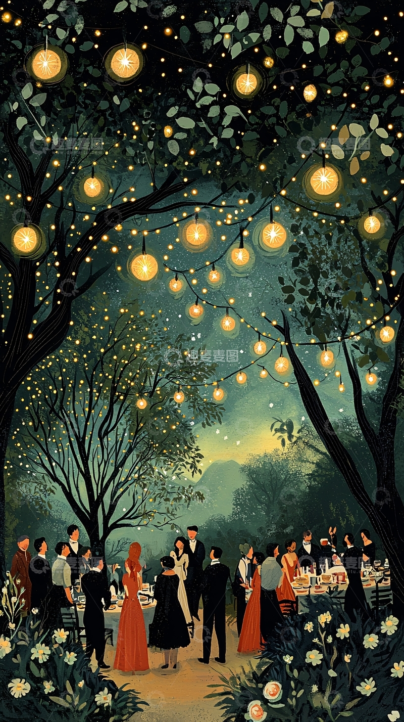 高清大图下载【趣麦麦图】夜晚派对灯光