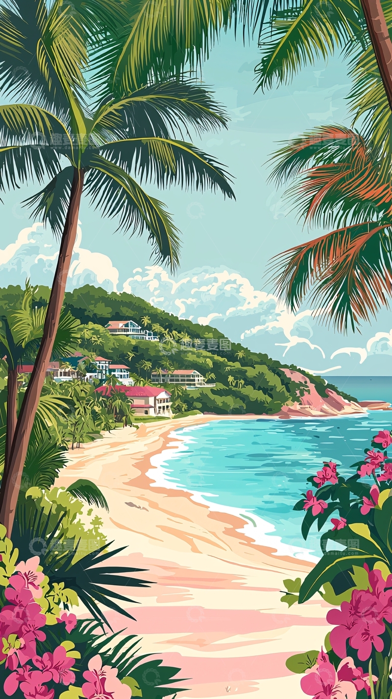 高清大图下载【趣麦麦图】热带海滩风景图