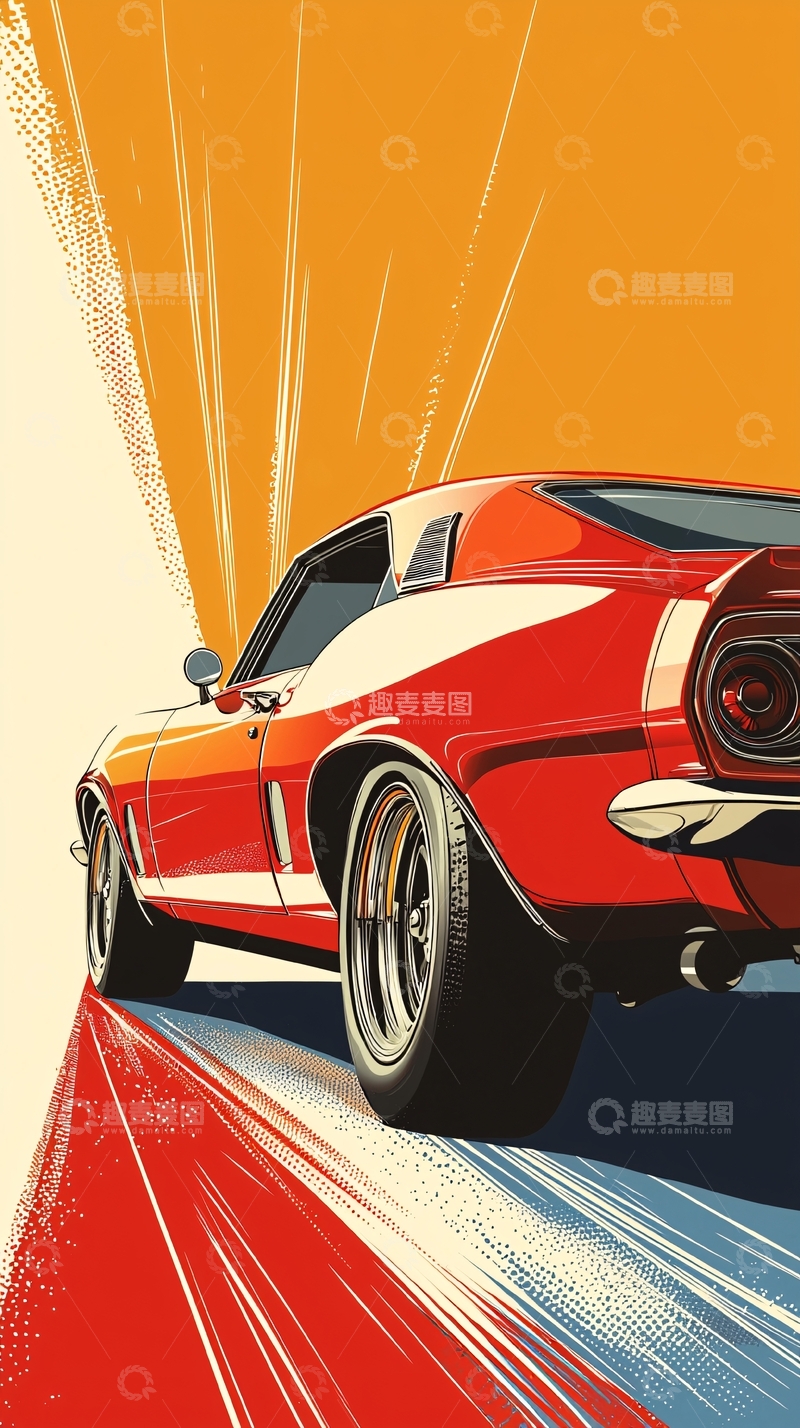 红色经典肌肉车