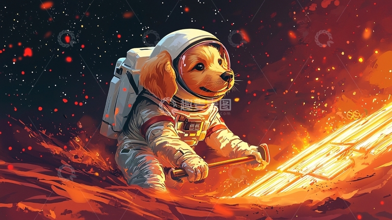高清大图下载【趣麦麦图】太空狗