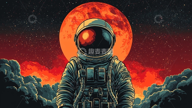 高清大图下载【趣麦麦图】太空宇航员