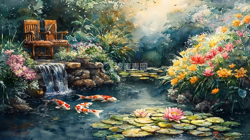 高清大图下载【趣麦麦图】水彩画