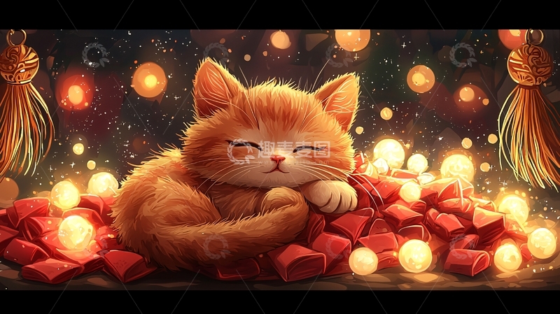 高清大图下载【趣麦麦图】小猫睡觉