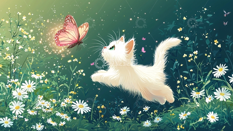 高清大图下载【趣麦麦图】小白猫