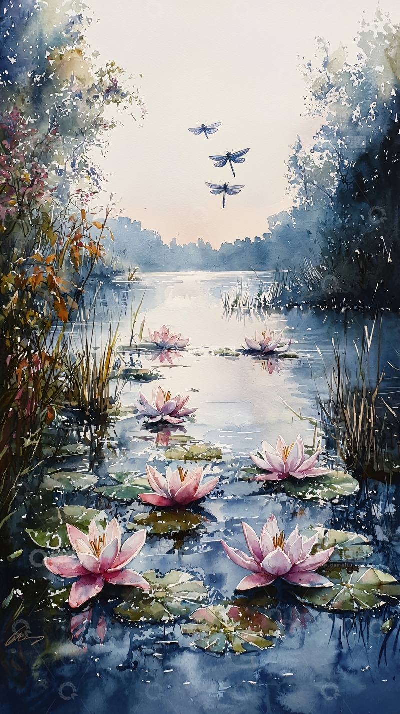 高清大图下载【趣麦麦图】水彩画