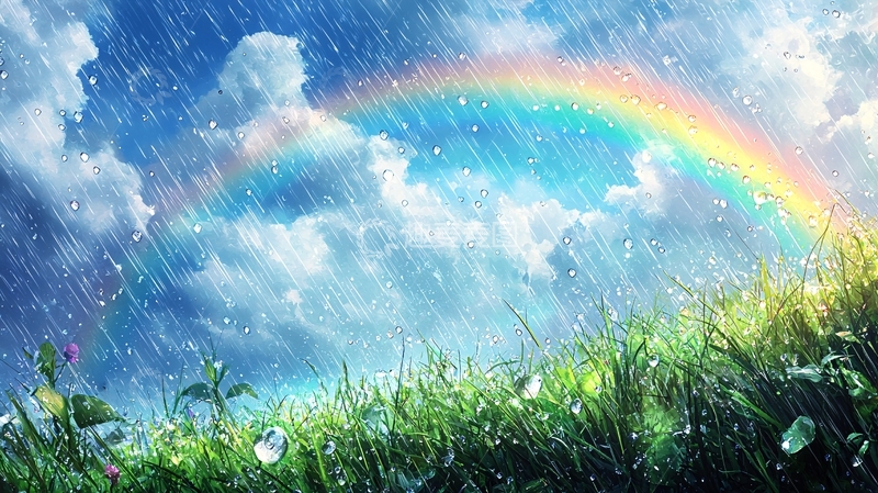 高清大图下载【趣麦麦图】雨后彩虹