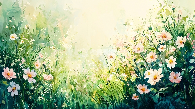 高清大图下载【趣麦麦图】水彩花卉57