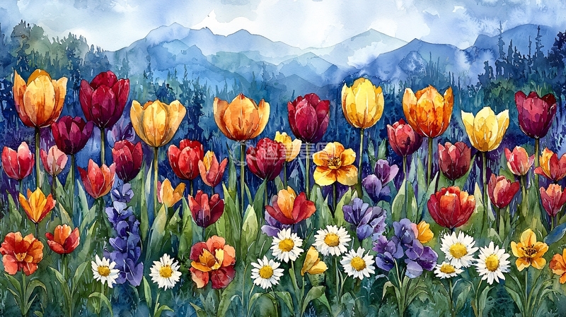 高清大图下载【趣麦麦图】水彩画