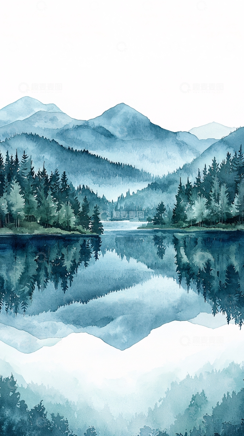 高清大图下载【趣麦麦图】水墨山水画903