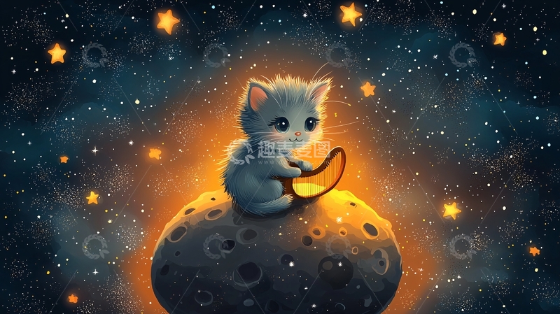 高清大图下载【趣麦麦图】太空猫咪