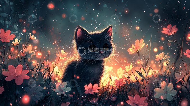 高清大图下载【趣麦麦图】黑猫
