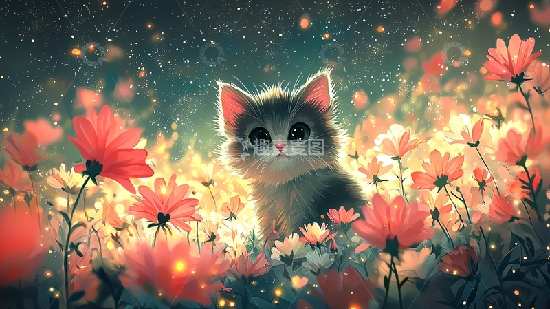高清大图下载【趣麦麦图】梦幻小猫