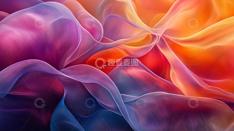 高清大图下载【趣麦麦图】流光溢彩的丝绸质感