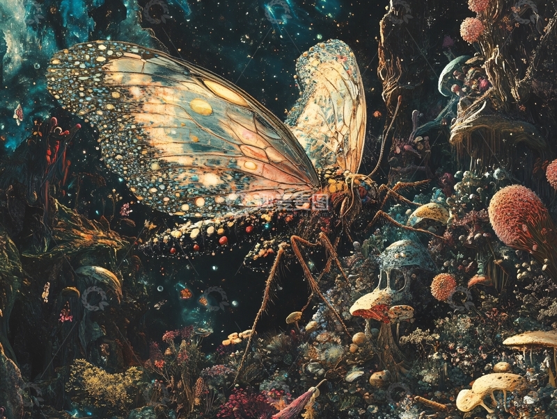 高清大图下载【趣麦麦图】梦幻巨型蝴蝶