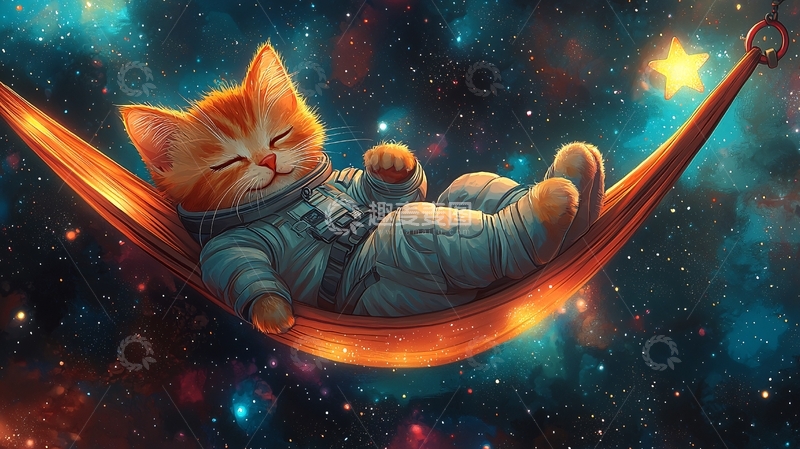 高清大图下载【趣麦麦图】太空猫咪
