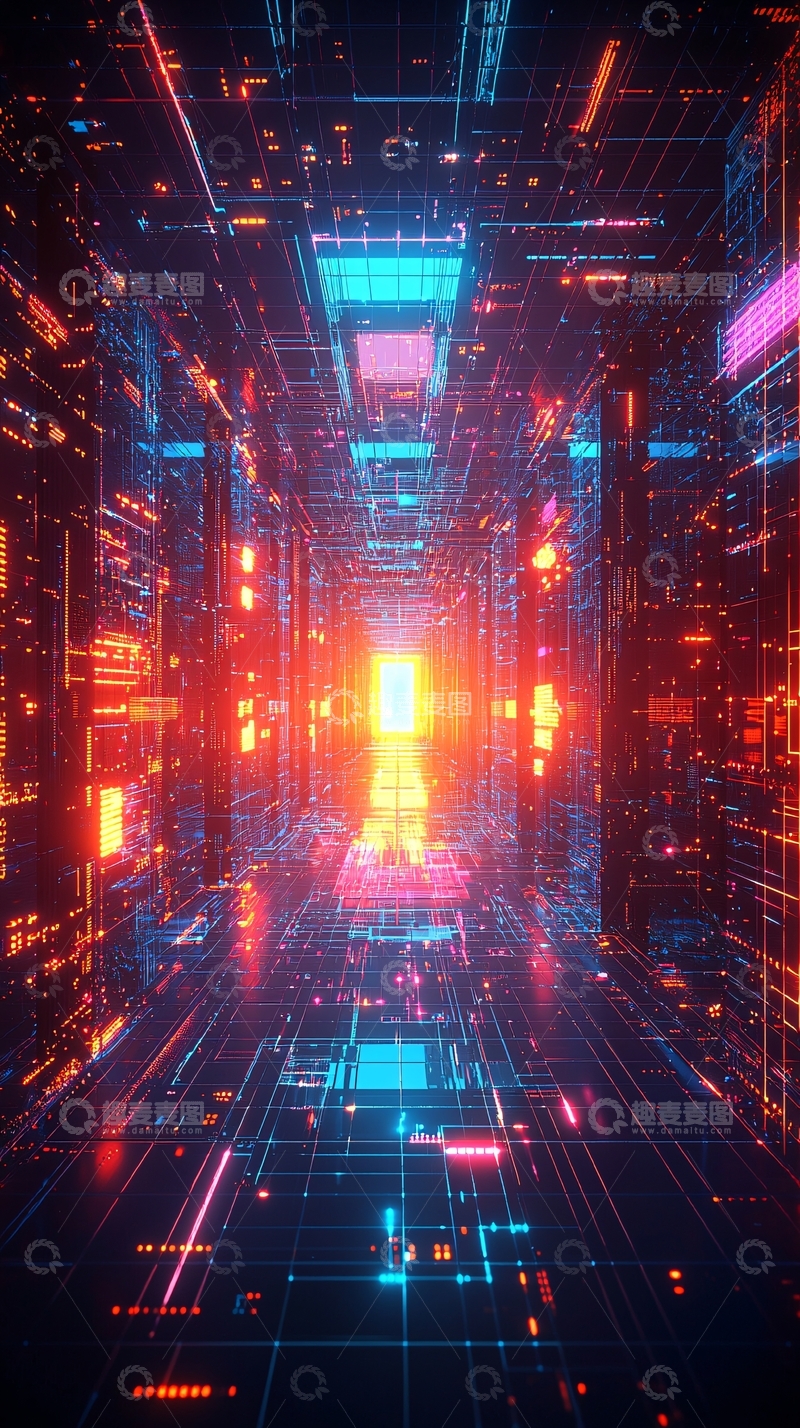 高清大图下载【趣麦麦图】未来科技感通道