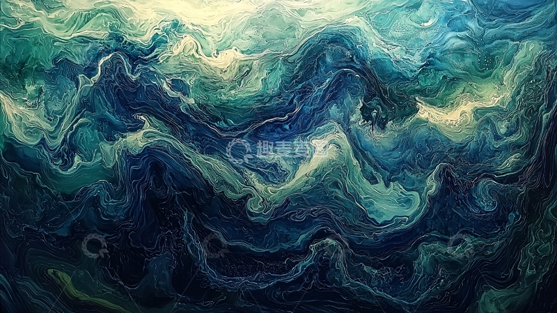 高清大图下载【趣麦麦图】抽象海洋漩涡