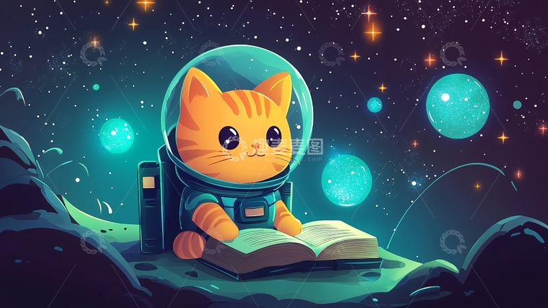 高清大图下载【趣麦麦图】太空猫