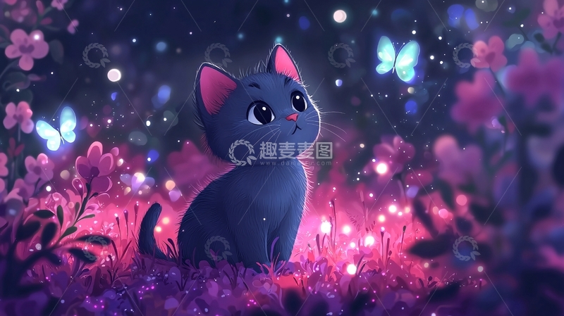高清大图下载【趣麦麦图】梦幻小猫