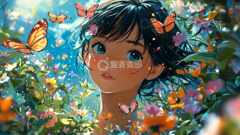 高清大图下载【趣麦麦图】梦幻女孩