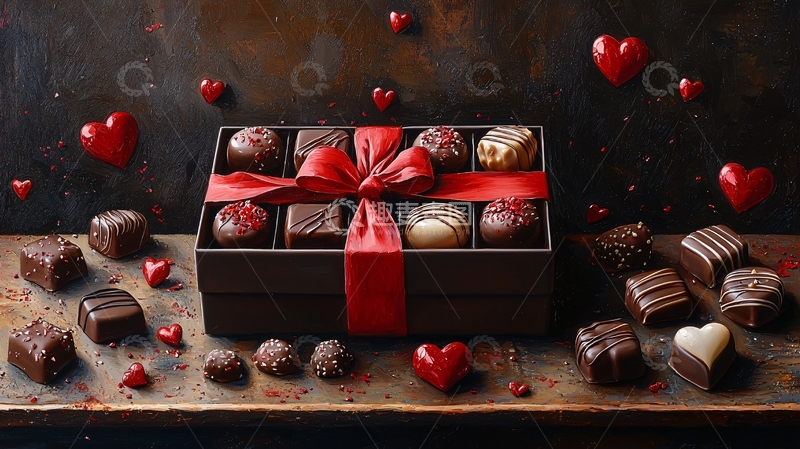 高清大图下载【趣麦麦图】情人节巧克力礼盒