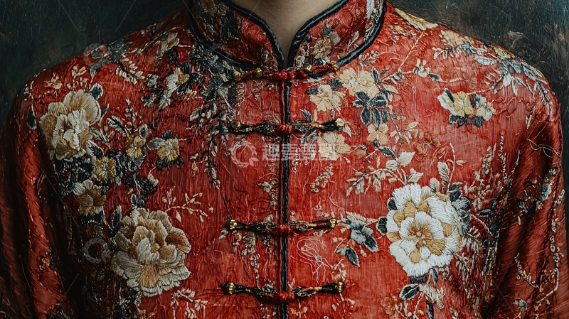 高清大图下载【趣麦麦图】中式复古对襟衫