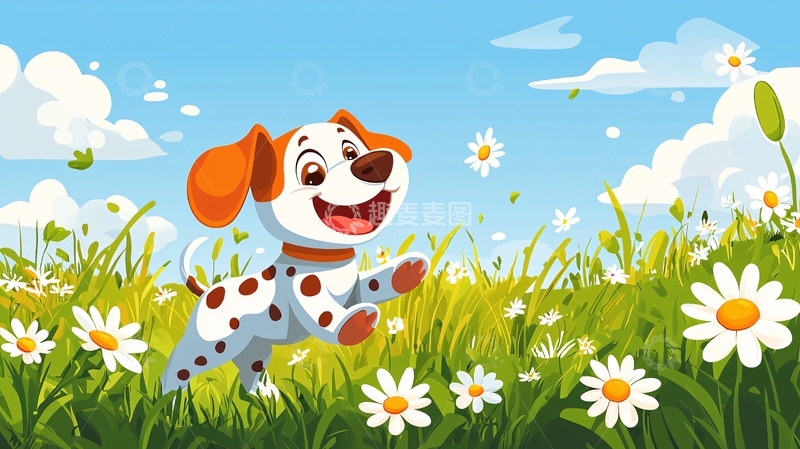 高清大图下载【趣麦麦图】卡通小狗