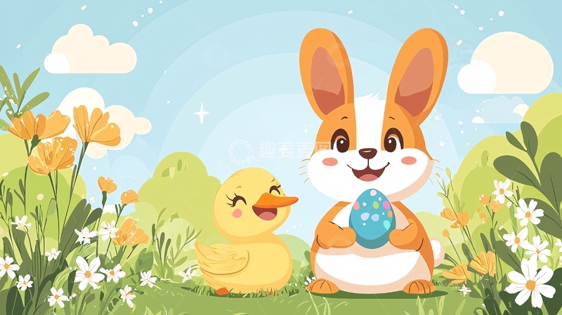 高清大图下载【趣麦麦图】卡通兔子