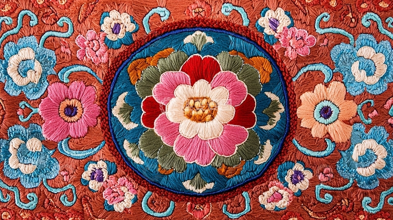 高清大图下载【趣麦麦图】中式刺绣图案