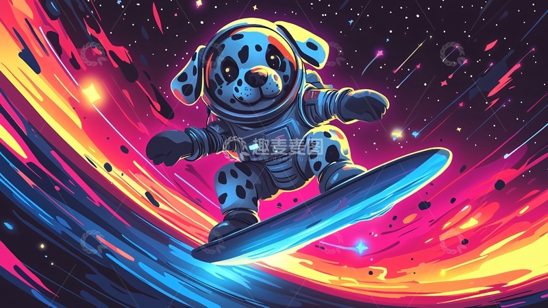 高清大图下载【趣麦麦图】太空狗