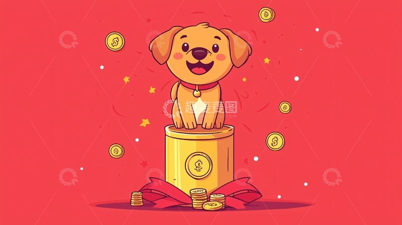 高清大图下载【趣麦麦图】卡通狗狗