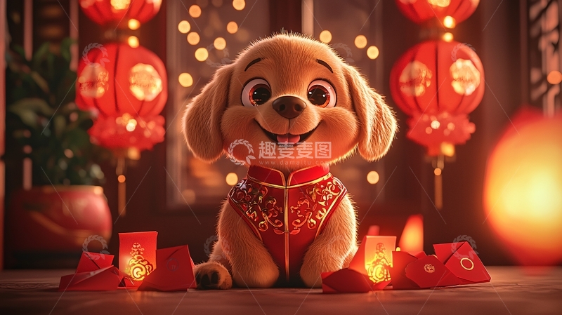 高清大图下载【趣麦麦图】萌宠金毛犬