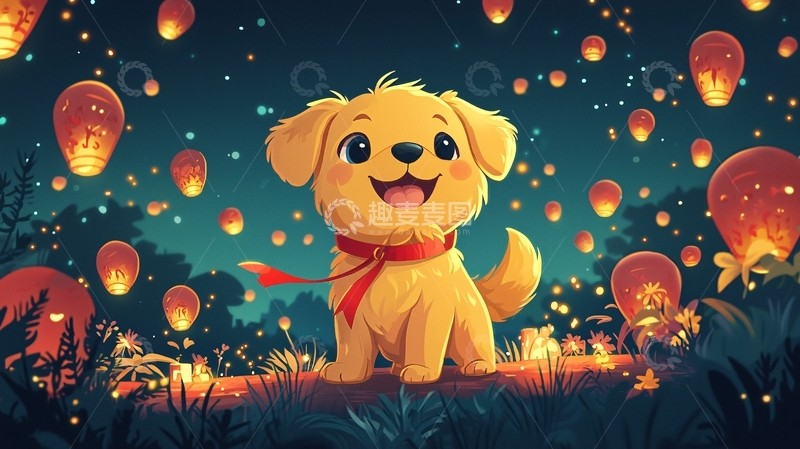 高清大图下载【趣麦麦图】可爱金毛犬