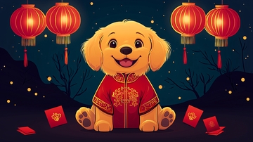 新年金毛犬