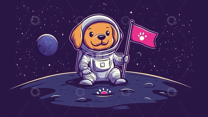 高清大图下载【趣麦麦图】太空狗