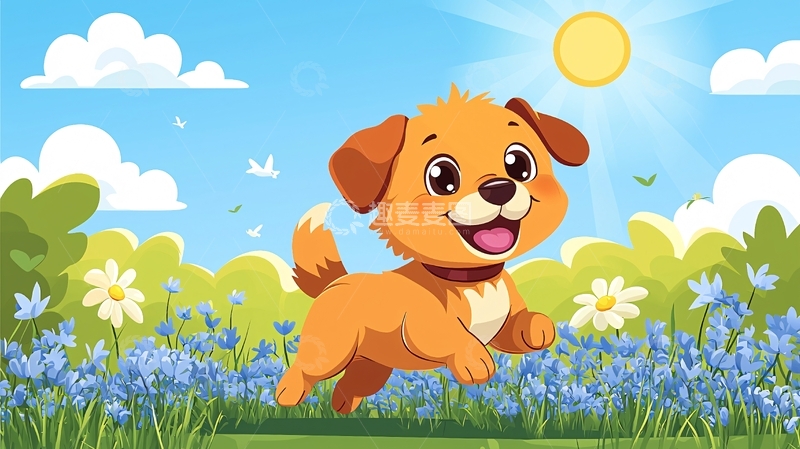 高清大图下载【趣麦麦图】卡通小狗