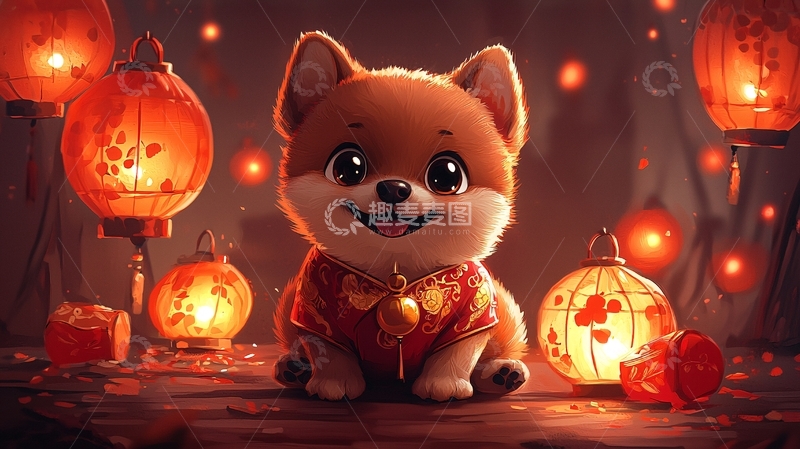 高清大图下载【趣麦麦图】柴犬