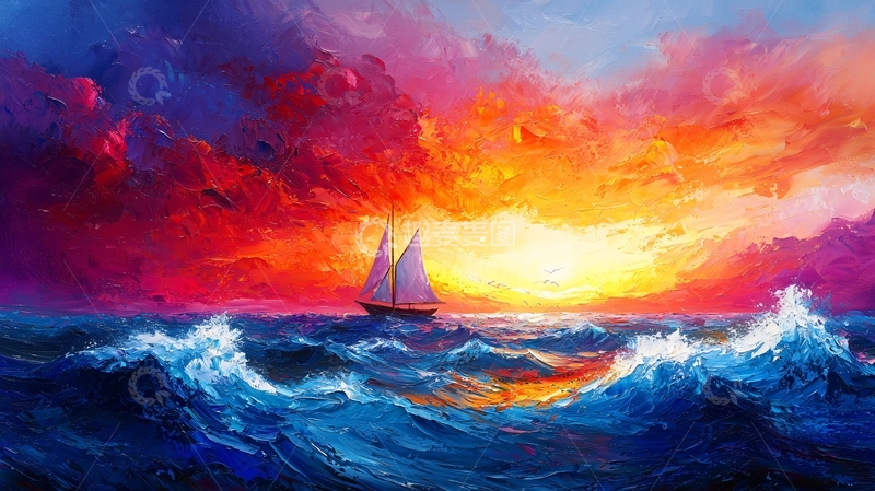 高清大图下载【趣麦麦图】彩色油画