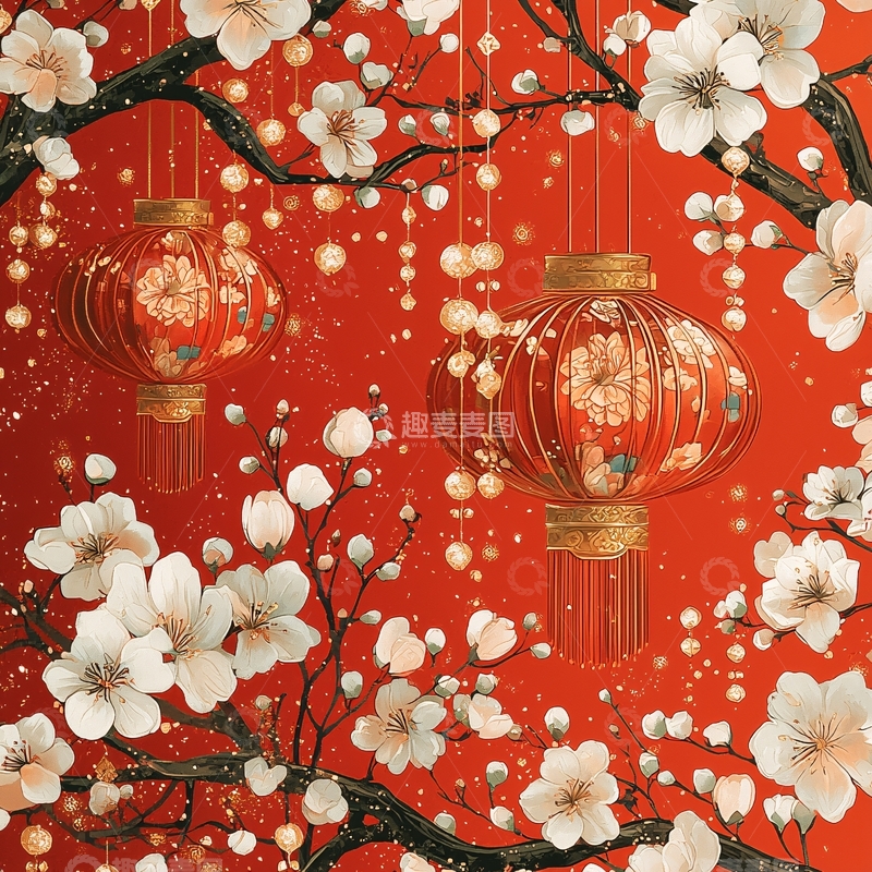 高清大图下载【趣麦麦图】春节灯笼