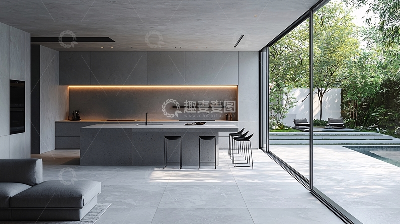 高清大图下载【趣麦麦图】现代简约风格厨房设计