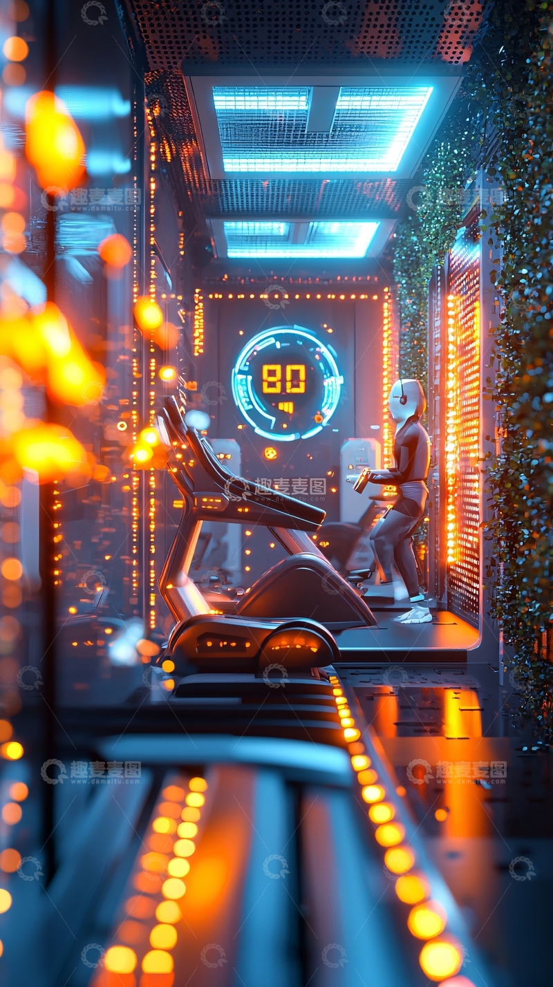 高清大图下载【趣麦麦图】未来健身房