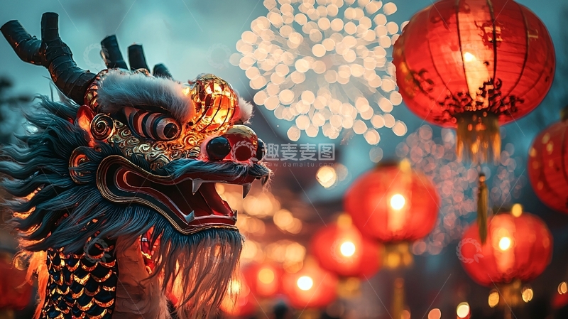 高清大图下载【趣麦麦图】舞龙