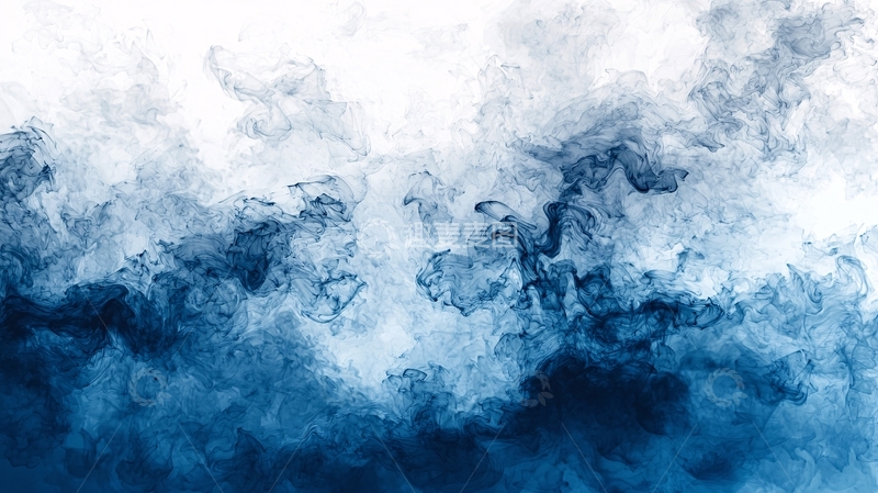 高清大图下载【趣麦麦图】水墨蓝