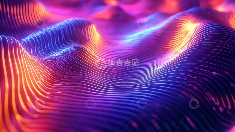 高清大图下载【趣麦麦图】抽象波浪
