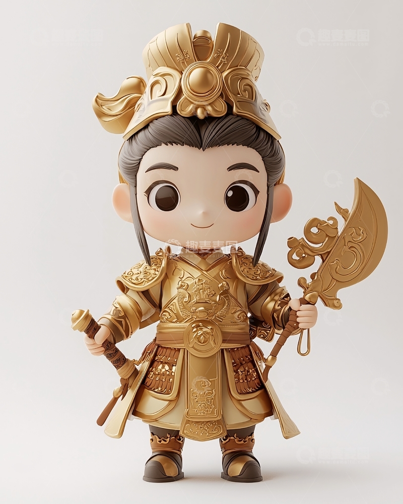 高清大图下载【趣麦麦图】卡通古代武将