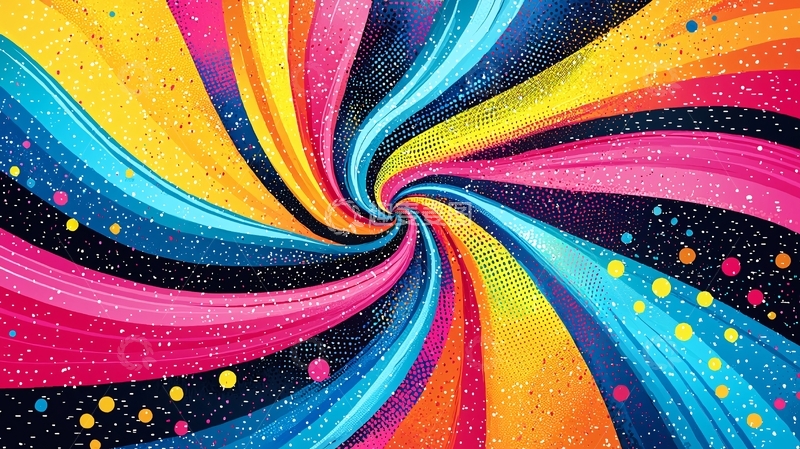 高清大图下载【趣麦麦图】彩色旋涡