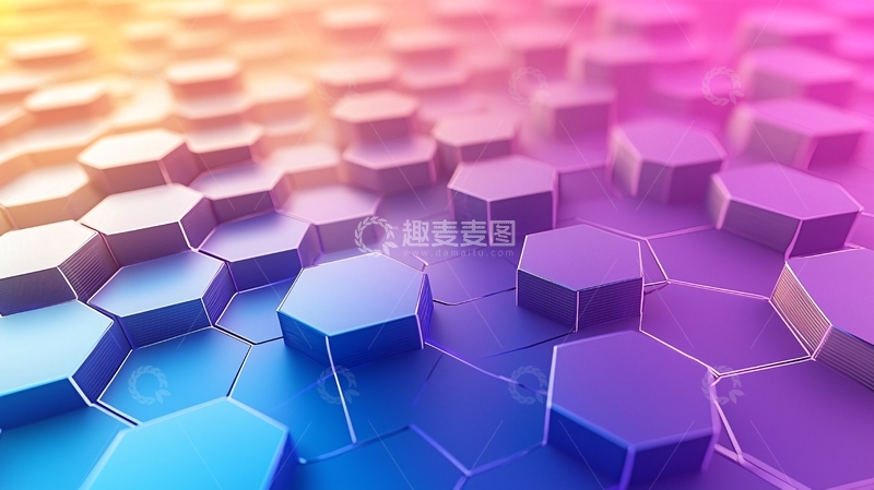 高清大图下载【趣麦麦图】彩色蜂窝状结构