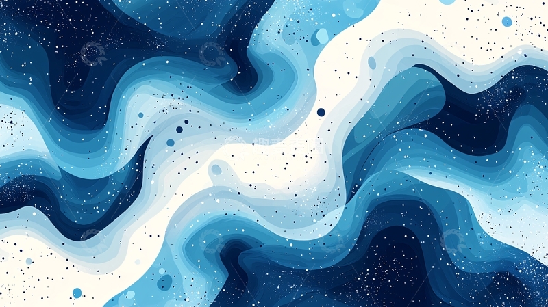 高清大图下载【趣麦麦图】蓝色波纹